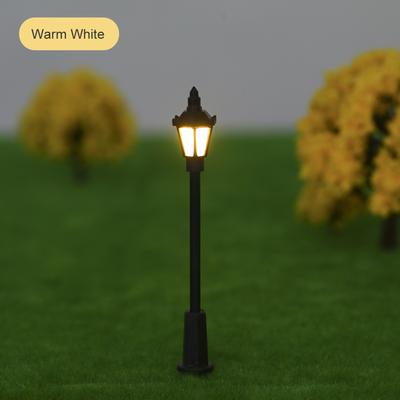 20 piezas modelo blanco cálido luces de calle diseño farola ferrocarril tren jardín patio paisaje Led