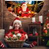 Xmas Bunting Flag Outdoor Hanging Fan Flag Half Round Xmas Decorative Flag for Door Home Decor