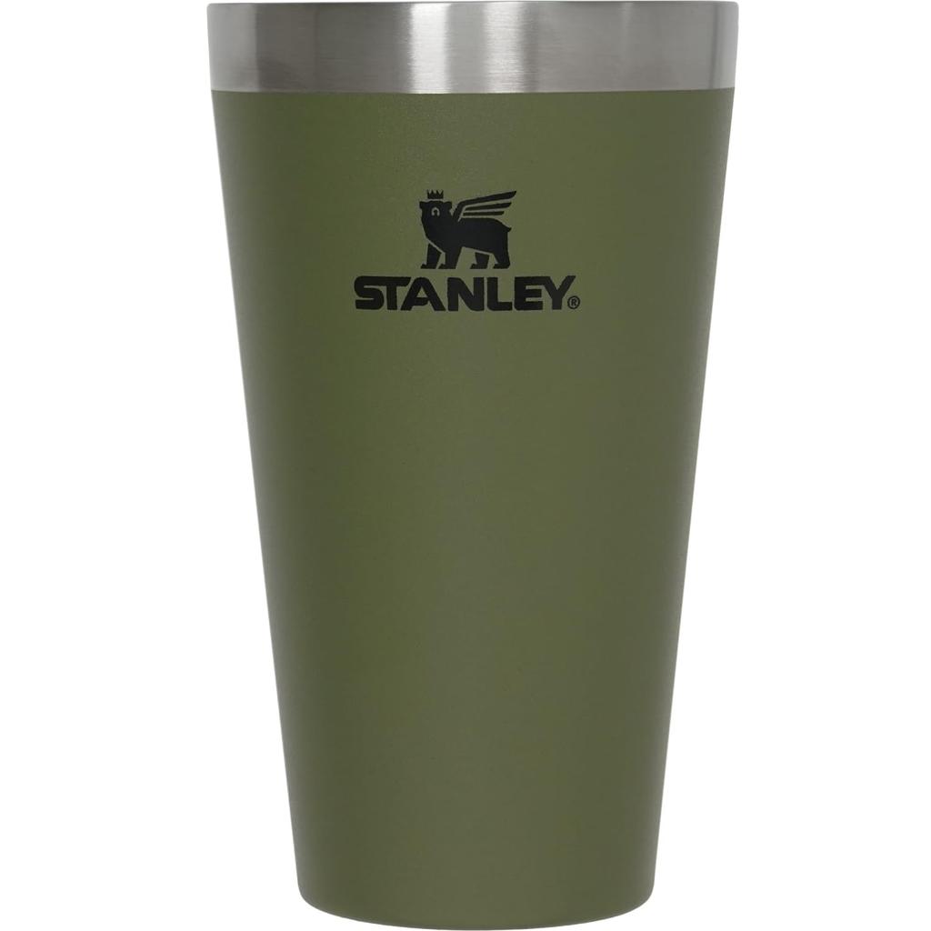 STANLEY NEW Stackable Vacuum Dry Vacuum Insulated Stainless Keeps Coffee Hot or Outdoor Dishwasher Warranty Japanese Pint, 0.47L, Pine, Tumbler,