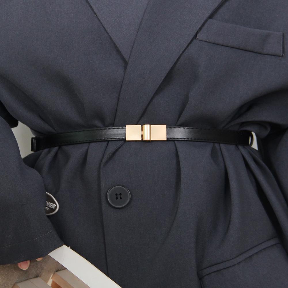 Women's Adjustable Thin Belt Slim Waist Strap for Dresses Coats Fashion women slim Buckle Lock Delicate Belt