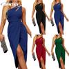 JPNTKY Moda Estiva Primavera Colore Unico Stampa Senza Maniche Abiti Casual