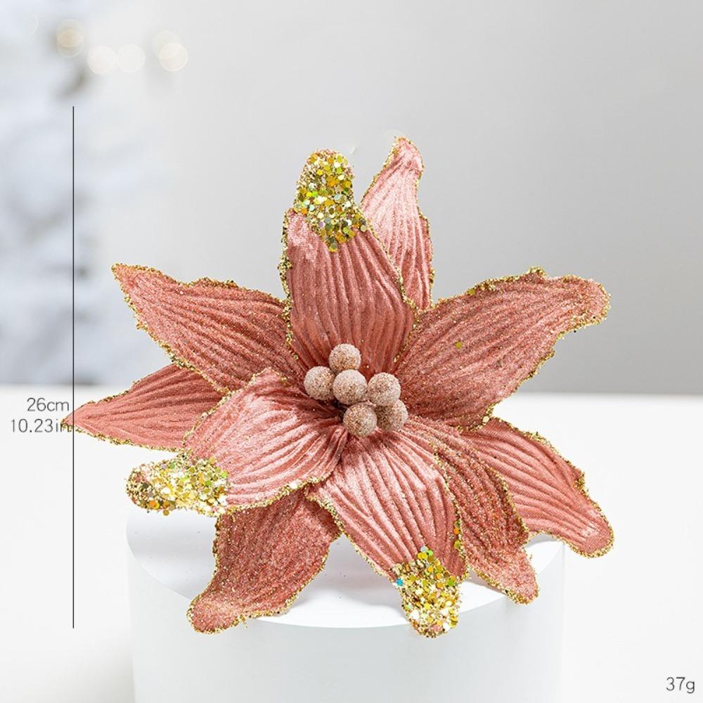 Vibrant Colors Artificial Xmas Flower Large Size Christmas Tree Wreath Wedding Decor