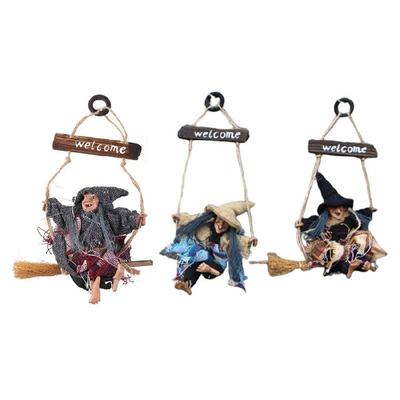 Desk Sculpture Toy High Quality Plastic Made Decorations Cute Hanging Witch