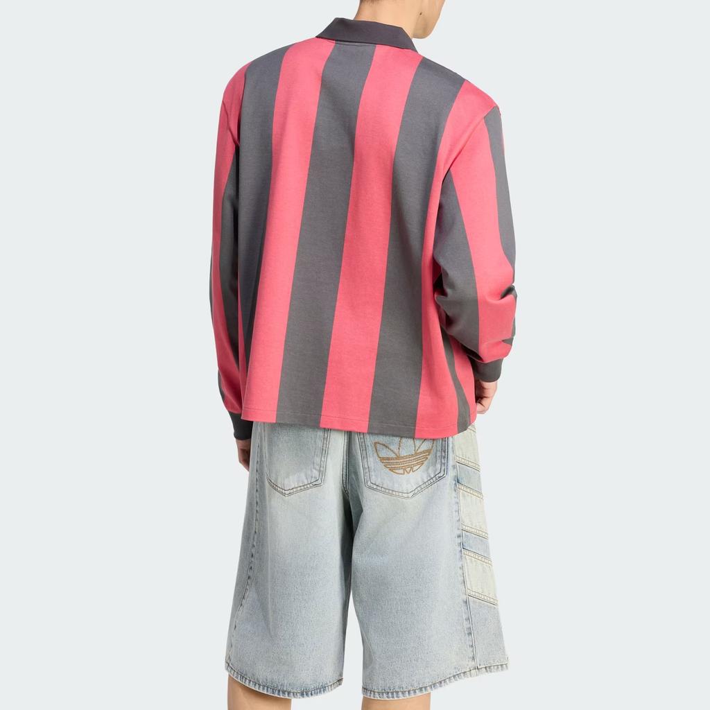 adidas Originals Three Stripes Pullover Comfortable Simple Long Sleeve Polo Shirt Men Tops KU9189