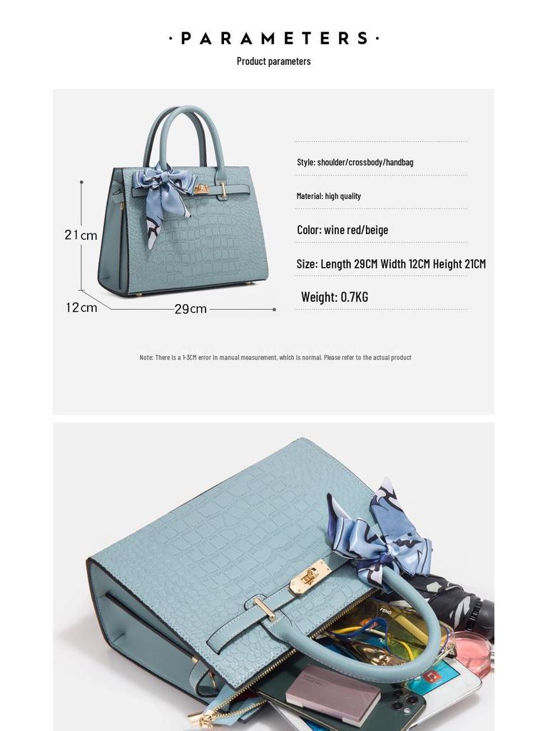 2024 Crocodile Pattern Handbags: Stylish, High-Quality Bags for Fashionable Middle-Aged Women