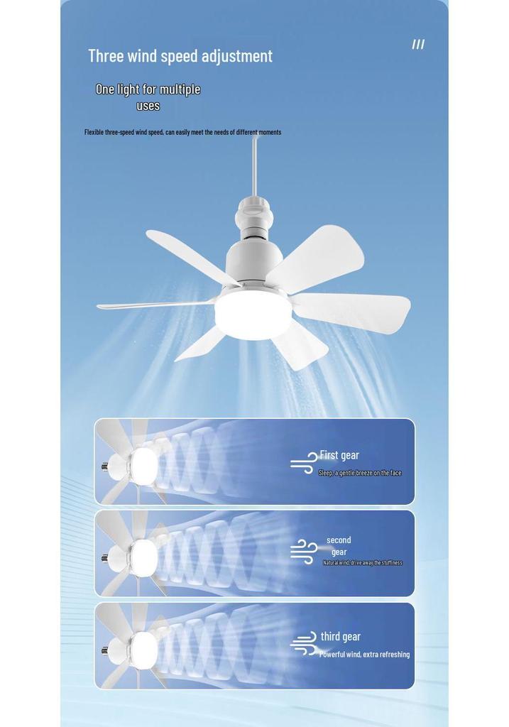 Silent Flower Pattern LED Ceiling Fan with E27 Base, Six Detachable Blades for Home, Bedroom, and Living Room.