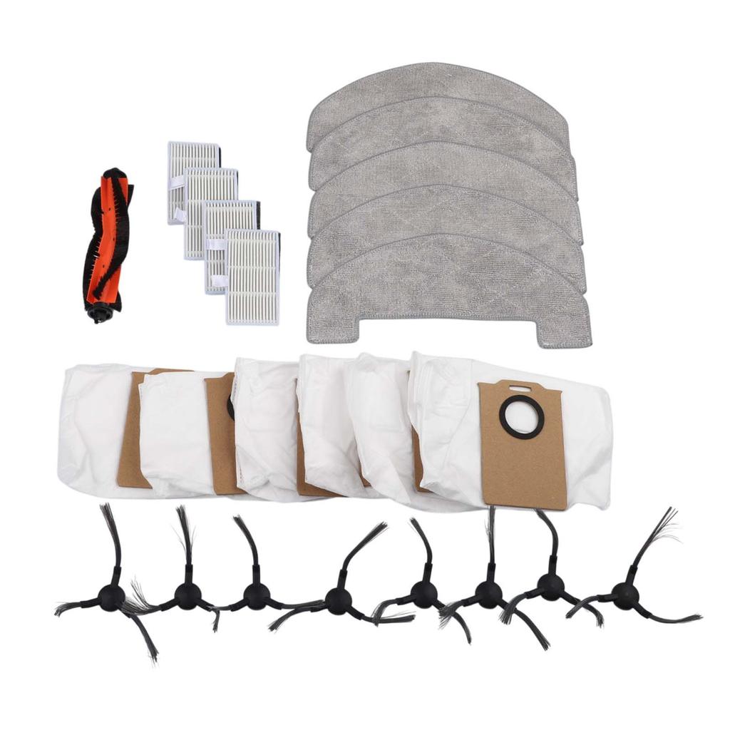 For MONSGA MS1 MAX Robot Vacuum Spare Parts 6 Bag 2 Main Brush 5 Mop Cloth