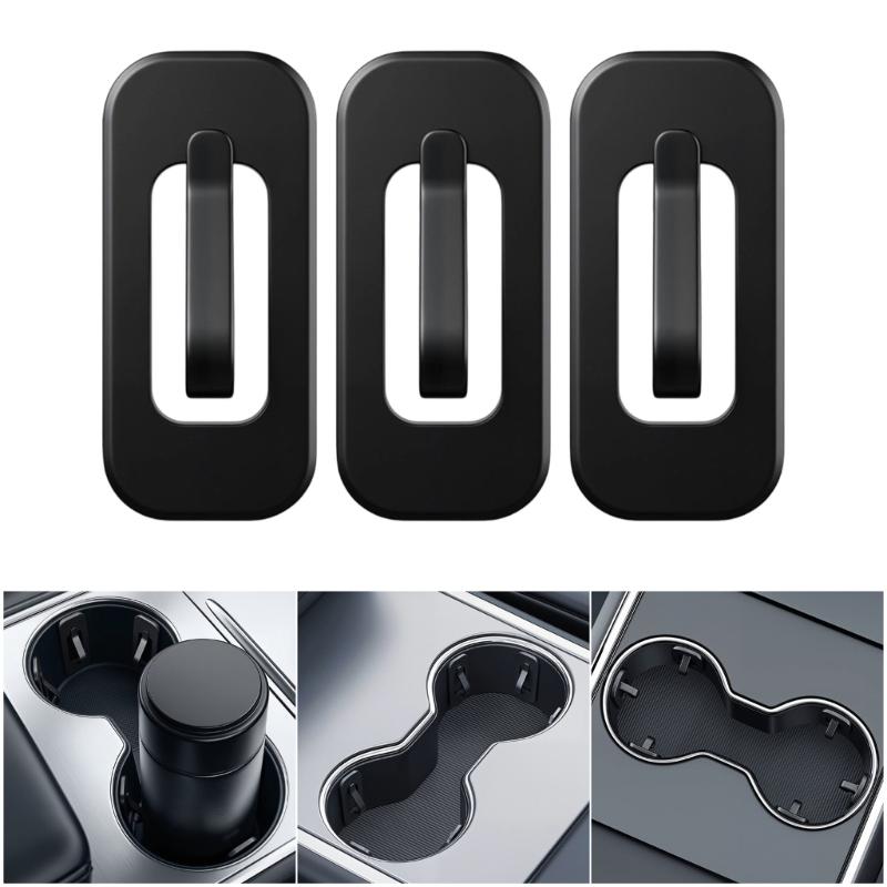 Cup Holder Stabilizer for Car, Adhesive Console Water Cup Limiter Silicone Contact for Commuting and Daily Driving