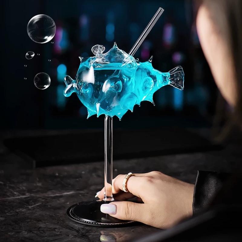 Kreativní koktejl Personalizovaná sklenice Čtverzubec Chobotnice Vysoká sklenice Bar Labuť Pták Sklenice na víno Svatba Oslava Narozeninový dárek