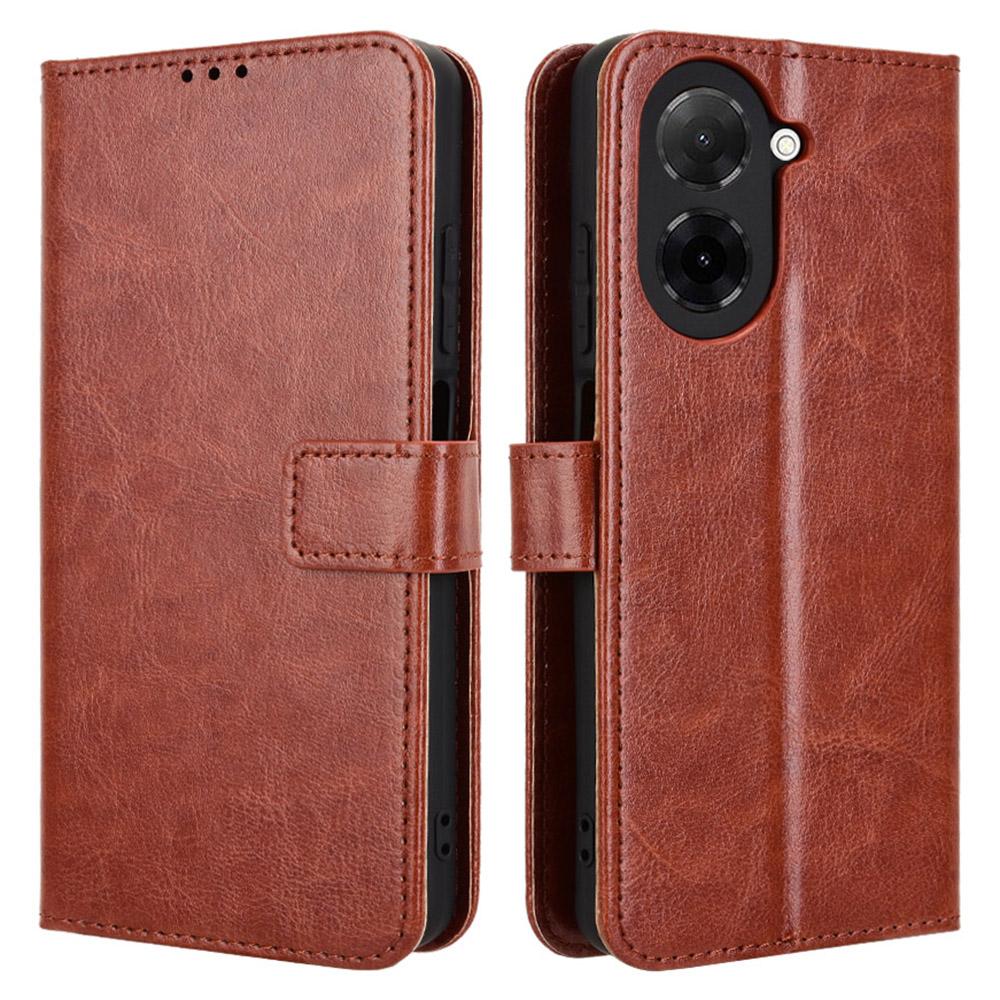 For Xiaomi Redmi A5 4G (171.7mm)/Poco C71 4G Case Crazy Horse Texture PU Leather Phone Wallet Cover