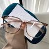 TR90 Rivet Large Frame Women's Anti-blue Light Flat Mirror Xiaohongshu Plain-face Internet Celebrity with Myopia Glasses Frame
