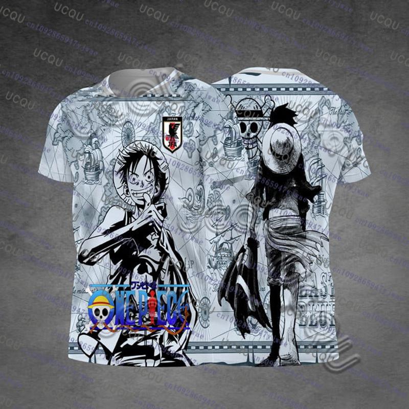 2026One Piece Special Edition Football Jersey T-Shirt Luffy Gear 5 Anime Men's/Women's Sportwear Breathable Summer Oversize Tee