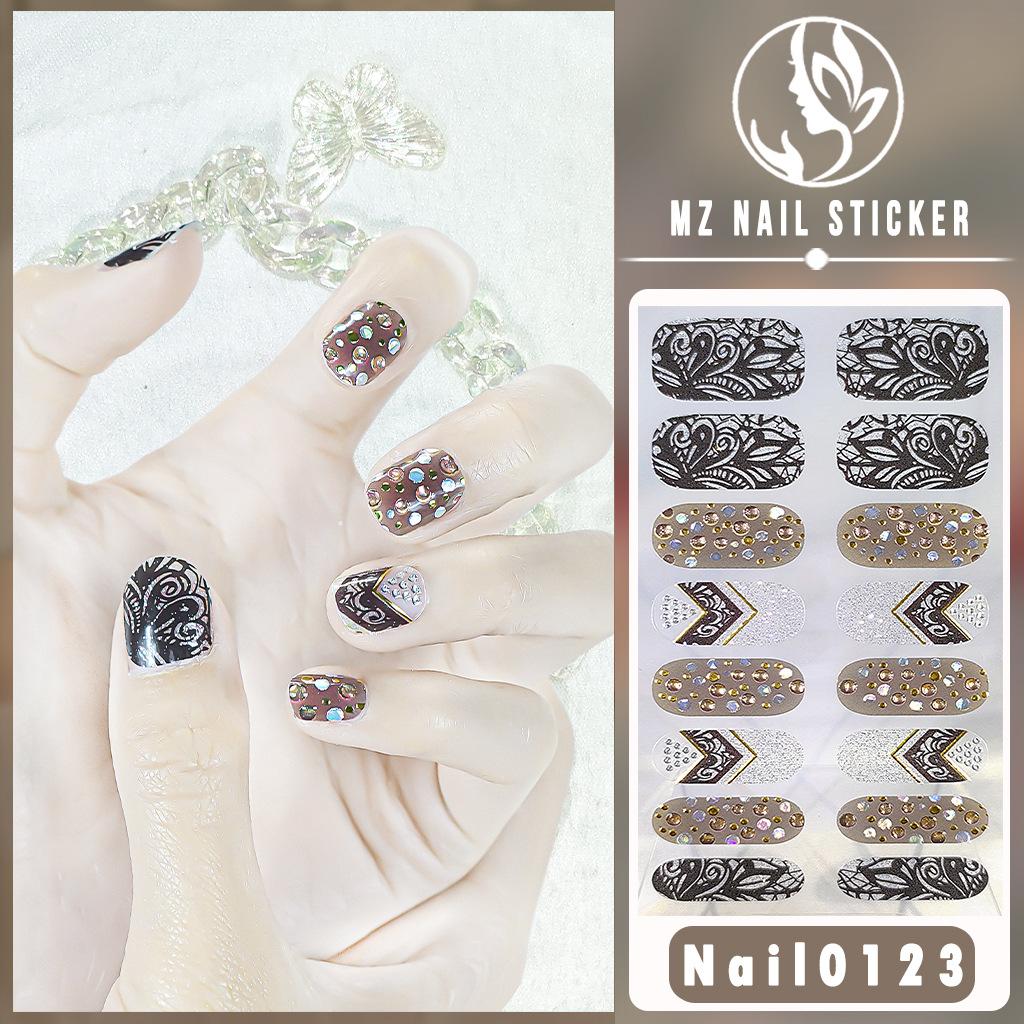 Nail16 Refers To Stereoscopic White Ultra Thin Non-trace Gel Nail Oil Film Popular Color Temperament Sweet Cool Wind Nail Art Sticker