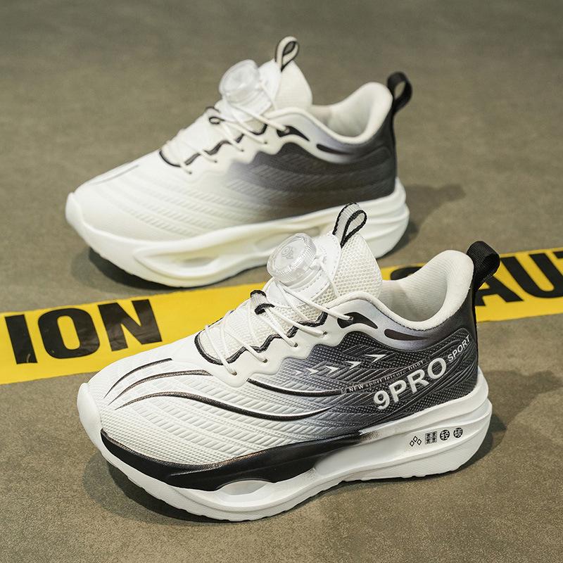 2025 Winter Boys' Basketball Shoes: Kids' Wear-Resistant, Rotary Buckle Sports Trainers