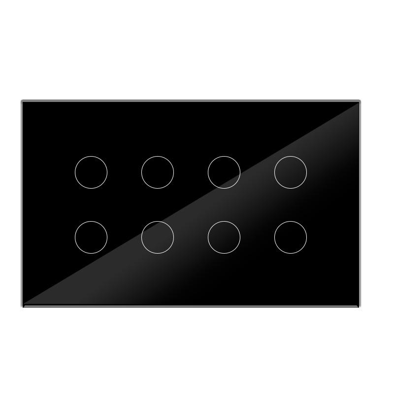 Zigbee 8-Way Smart Touch Panel Switch for Hotel Room Lights - Alexa Compatible Remote Wireless Control