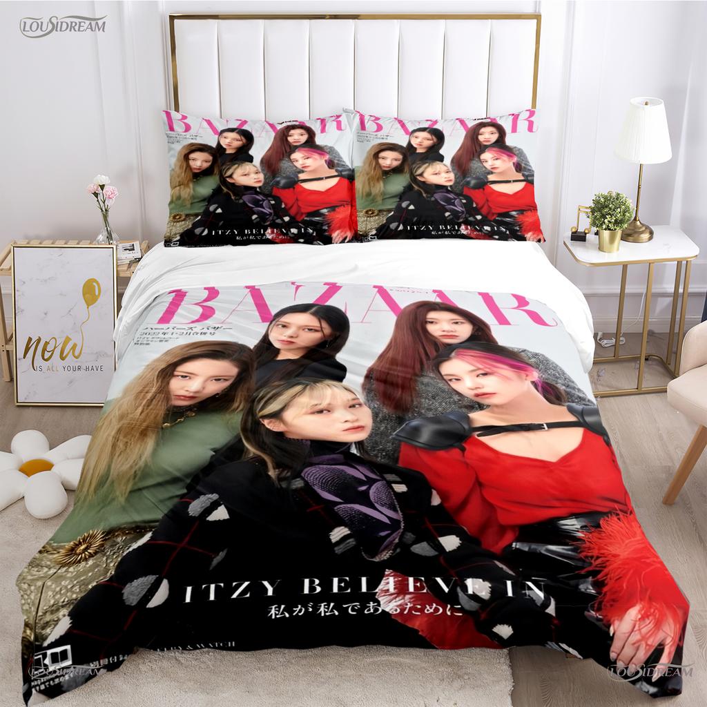 Itzy-Korean Singing Group All Season Duvet Cover Comforter Bedding Set Soft Quilt Cover And Pillowcases Single/Double/Queen/King