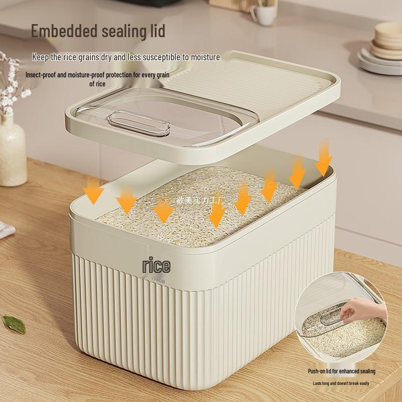 “2024 Insect-Proof, Moisture-Proof Rice Storage Bin with Gallon Capacity”