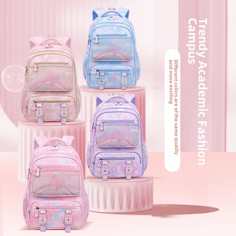 2023 Waterproof Lightweight Backpack for Girls, Ages 1-6, with Spine Protection, Large Capacity