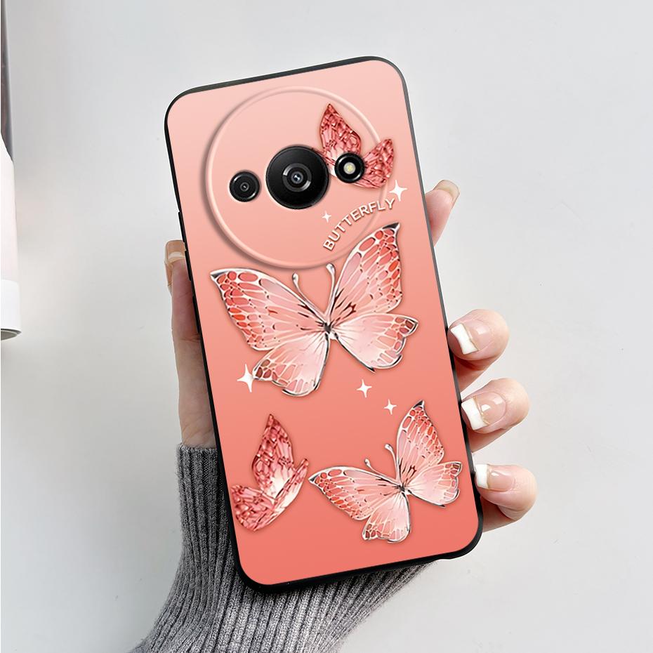 For Funda Redmi A3 Case Redmi A3 2024 Back Cover Stylish Painted Soft Silicone Phone Case for Xiaomi Redmi A3 A 3 RedmiA3 Bumper