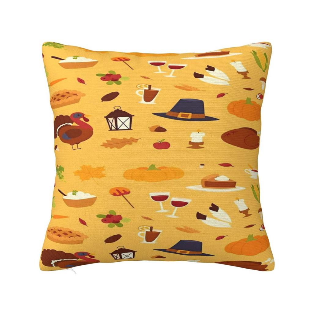 Pillow Case Happy Thanksgiving Day Soft Pillow Cover Morden Cushion Cover Graphic Pillowcases For Sofa Bedroom Home Decor