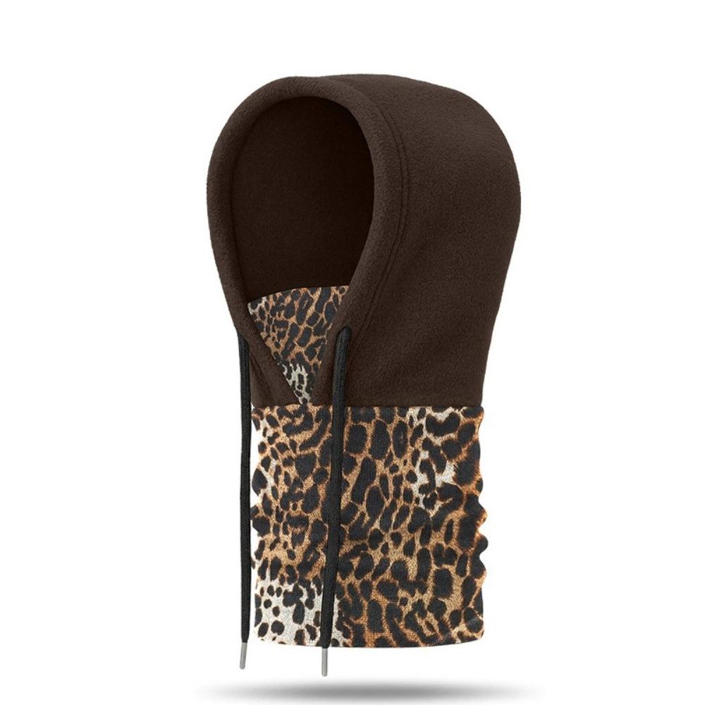 Full Coverage Winter Hat Adjustable Drawstring Warm Head Cover New Ski Mask  Outdoor Sports