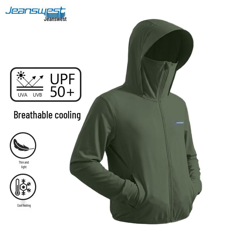 Jeanswest Men s Gradient Striped UPF50+ Hooded Sun Protection Top 4XL