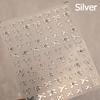 Shiny Polarized White Ribbon Bowknot Stars Tassel 3D Self Adhesive Nail Art Stickers Lovely Bow 5D Embossed Manicure Decals