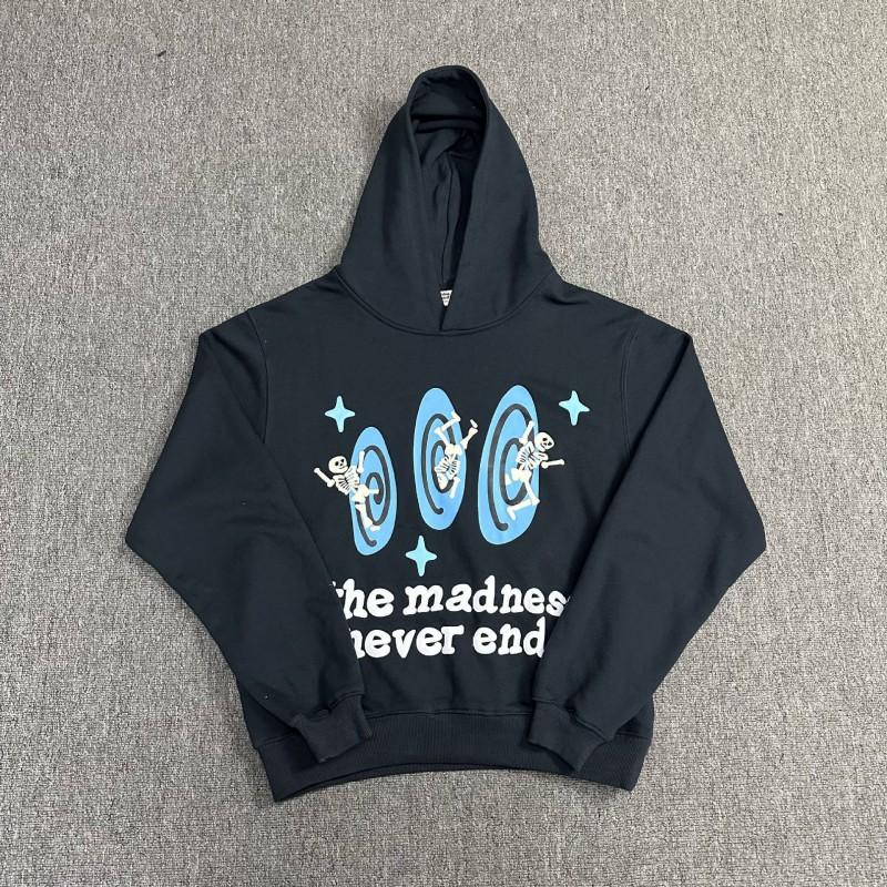 Broken Planet Streetwear Hoodie Set With 3D Puff Print Loose Fit Cotton Sweatshirt Men