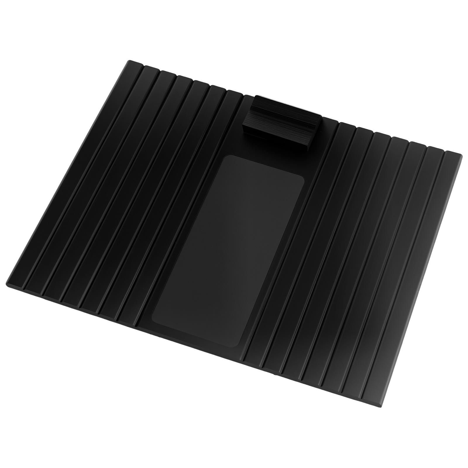 

Деревянный поднос-столик на подлокотник дивана, противоскользящий органайзер на подлокотник с вращающимся на 360° держателем для телефона, многофункциональный поднос на подлокотник дивана для закусок чёрный