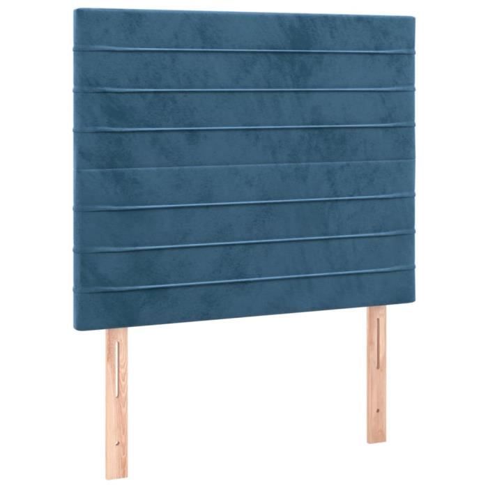 VidaXL Têtes de lit 2 pcs Bleu foncé 80x5x78-88 cm Velours3116506