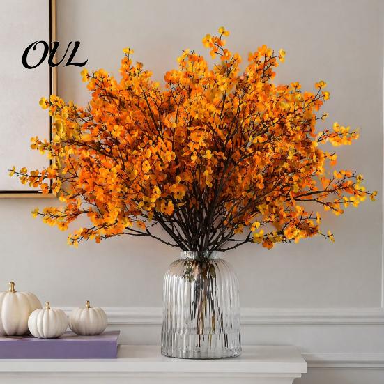 Autumn Style Artificial Floral Decor Fall Flowers for Indoor Outdoor Decor, Weatherproof Outdoors Arrangements with Flexible Stems Home Office