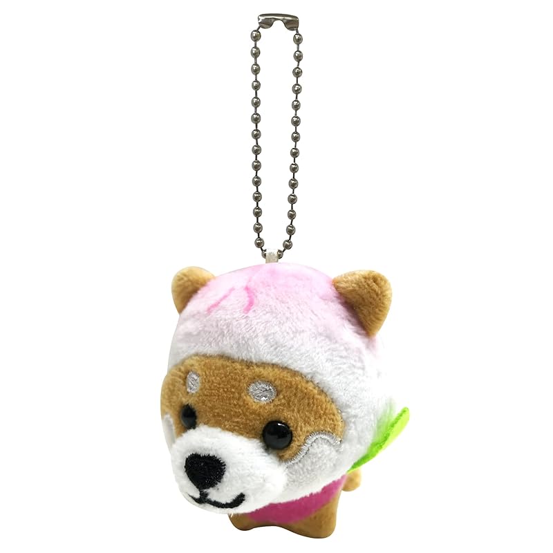 

[LamPlanning] Traveling Mameshiba key ring mascot ball chain back charm cute Fluffy dog Shiba Inu Mameshiba Healing (Chinese peach bun version)