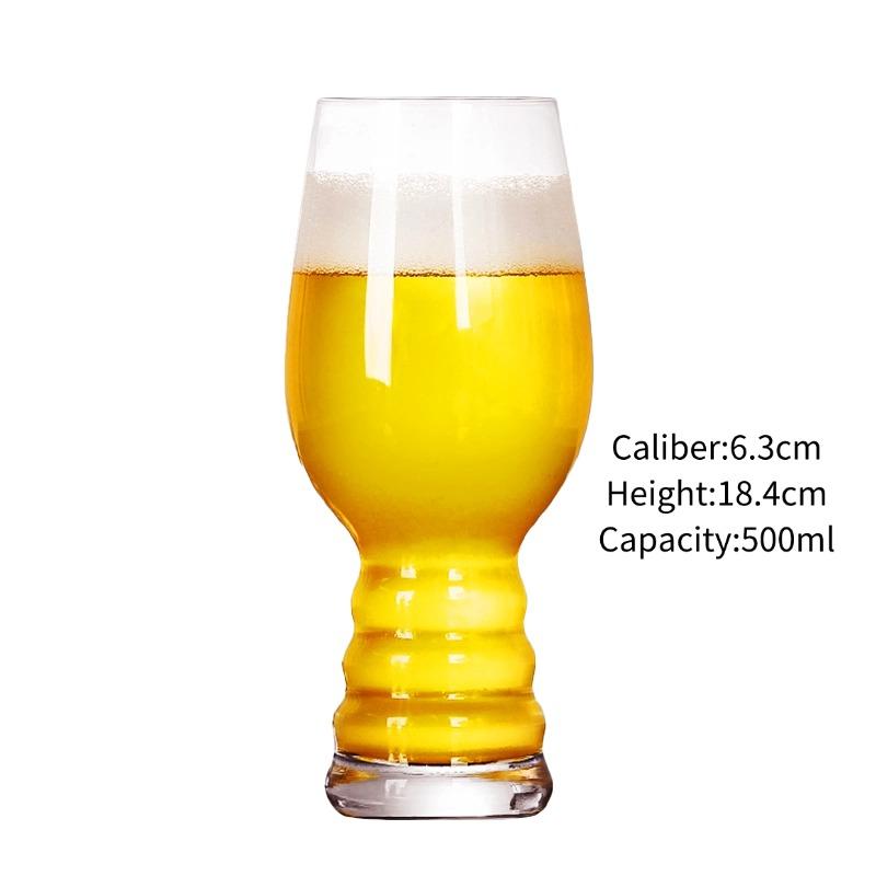 Craft Beer Cup Transparent Beer Mug Classical Draft Beer Cups Personality Cold Drink Cup Party Bar Accessory Pub Club Tools