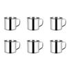 10-1pcs 200ml Childrens Water Cup Camping Coffee Cup Shatterproof Stainless Steel Espresso Cup Multifunction for Camping Picnic