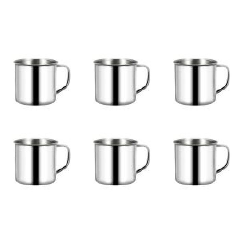 10-1pcs 200ml Childrens Water Cup Camping Coffee Cup Shatterproof Stainless Steel Espresso Cup Multifunction for Camping Picnic