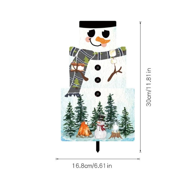 Christmas Chicken with Bulb Stakes Xmas Garden Yard Signs Rooster Yard Art Outdoor Christmas Decorations for Lawn Patio