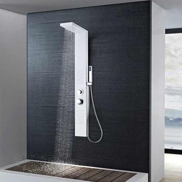 VidaXL Shower Panel System Aluminum Matte White