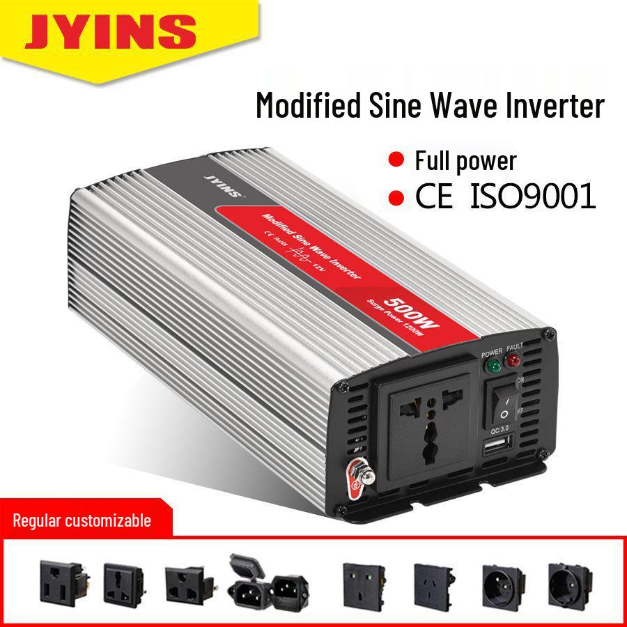 500W 12V to 220V Solar Inverter for Home & Car, Off-Grid Modified Sine Wave. DC24V to AC110V