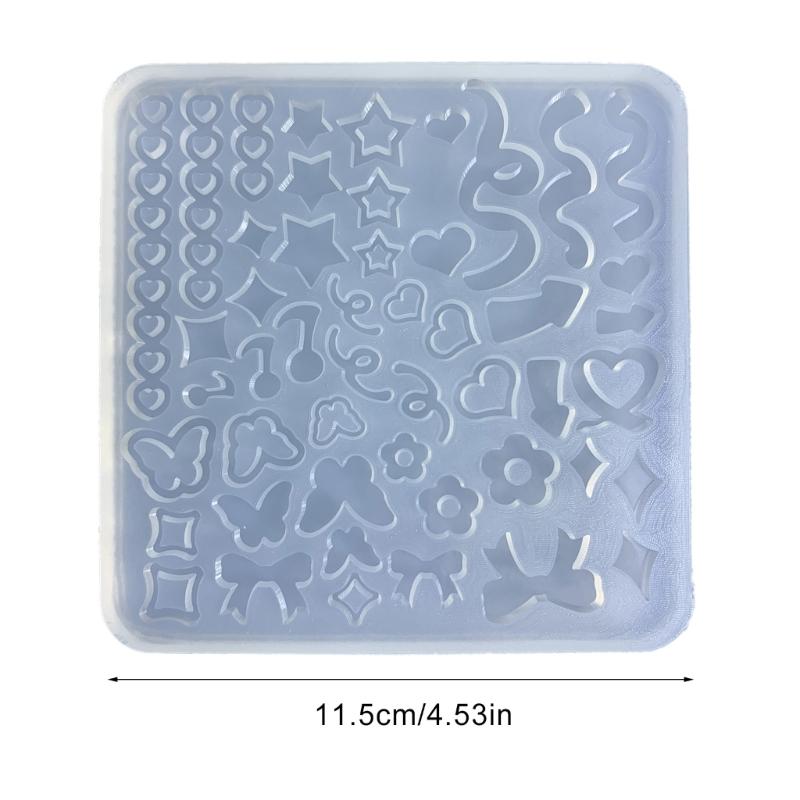 Colorful  Accessories Silicone Mold  Geometry Filler Decors Silicone Mold Keychain Pendant Ornament Mould