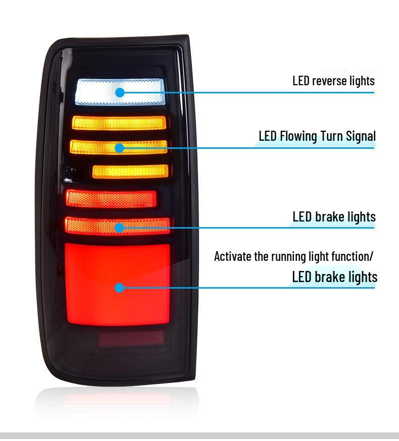Compatible LED Dynamic Sequential Taillight Assembly for Toyota Land Cruiser LC80 4500 FJ80 Retrofit