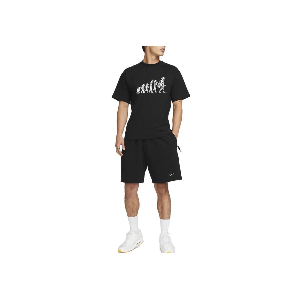 Nike Geometrisk mønster Løs T-skjorte med korte ermer Herretopper Svart FN4255-010