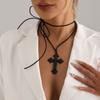 Accessories Dark Gothic Cross Love Velvet Collarbone Chain Sweet Cool Babes Y2K Necklace