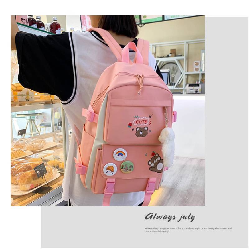 Student Backpack With Oxford Fabric For School Use And Breathable Waterproof Comfort