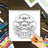 Spiral Colouring Book 30 Sheets 8.3x 8.3 Inches 100gsm Thick Paper, For Relief, Anxiety, Perfect for Many Holiday Gifts