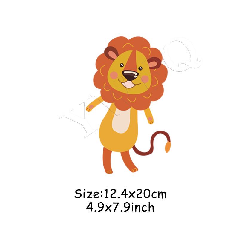 Parches de animales Transferencia de Calor DIY transferencias de hierro Parches para ropa Parche de animales de dibujos animados de bosque