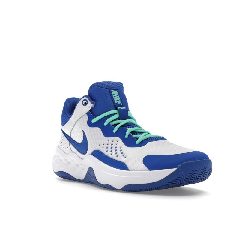 Nike Fly.By Mid 3 White Game Royal Green Glow Men's Basketball Shoes DD9311-102