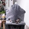 Non-woven Christmas Hat Chair Cover Santa Claus Snowman Grey Xmas Dinner Chair Seat Cover Santa Hat Cover