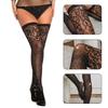 Floral Lace Fishnet Stockings Rhinestones Thigh High Stockings for Women Tights Hosiery