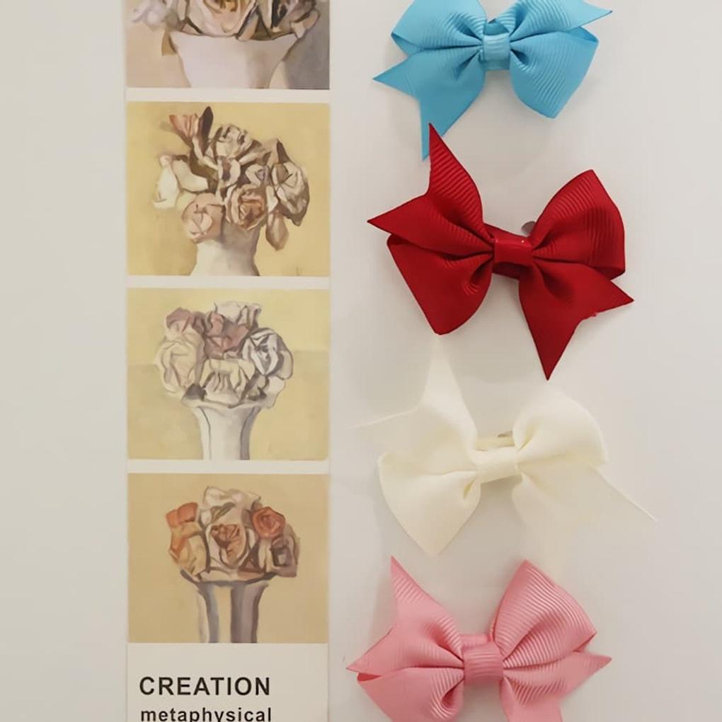 Women s Accessories Golden Ribbon One Hairpin Hairpin white