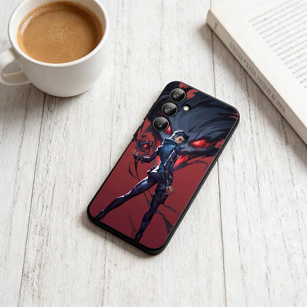 V-Valorant  Phone Case For Samsung Galaxy A73,A72,A71,A70,A53,A52,A51,Soft Silicone Black Cover